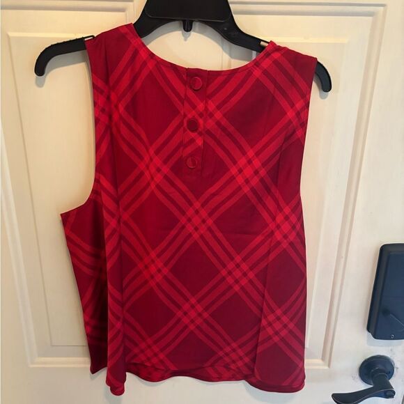 J. Crew Red Plaid Tank Top - Picture 5 of 5